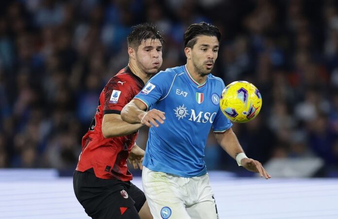 Napoli-Milan: Marco Pellegrino e Giovanni Simeone (Photo Credit: Agenzia Fotogramma)