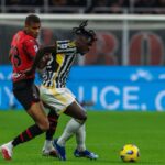 Milan-Juventus: Malick Thiaw, Moise Kean (Photo Credit: Agenzia Fotogramma)