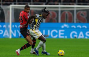Milan-Juventus: Malick Thiaw, Moise Kean (Photo Credit: Agenzia Fotogramma)