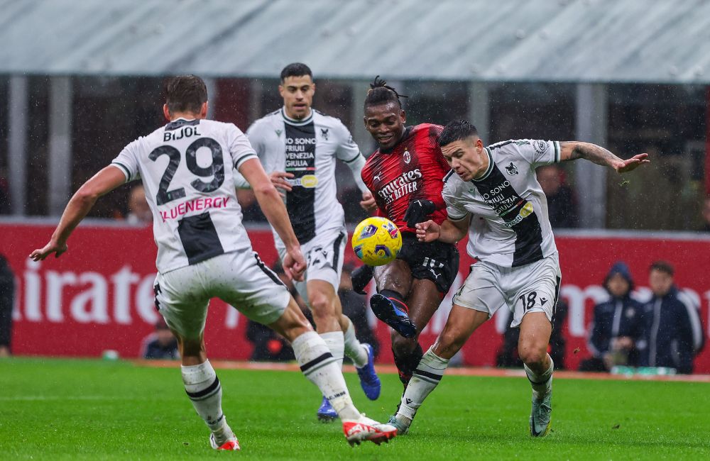 Milan-Udinese: Rafael Leao, Jaka Bijol, Nehuen Perez (Photo Credit: Agenzia Fotogramma) Milan-Udinese: Rafael Leao, Jaka Bijol, Nehuen Perez (Photo Credit: Agenzia Fotogramma)