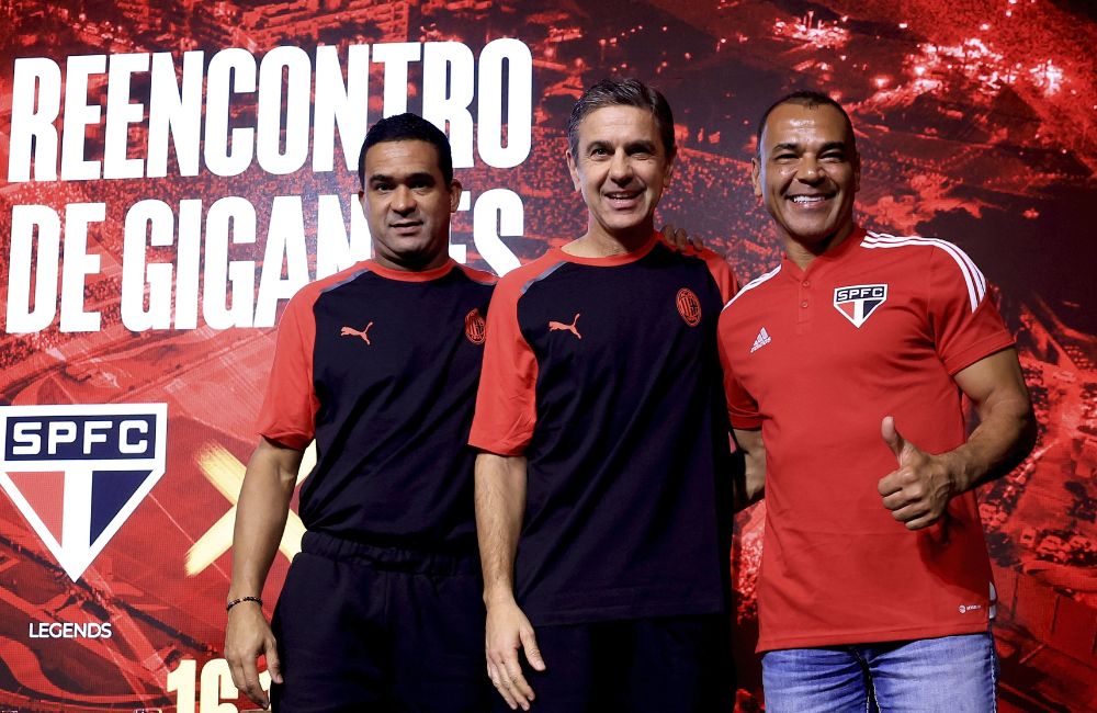 Giants Reunion: Serginho, Alessandro Costacurta, Cafu (Photo via AC Milan) Giants Reunion: Serginho, Alessandro Costacurta, Cafu (Photo via AC Milan)
