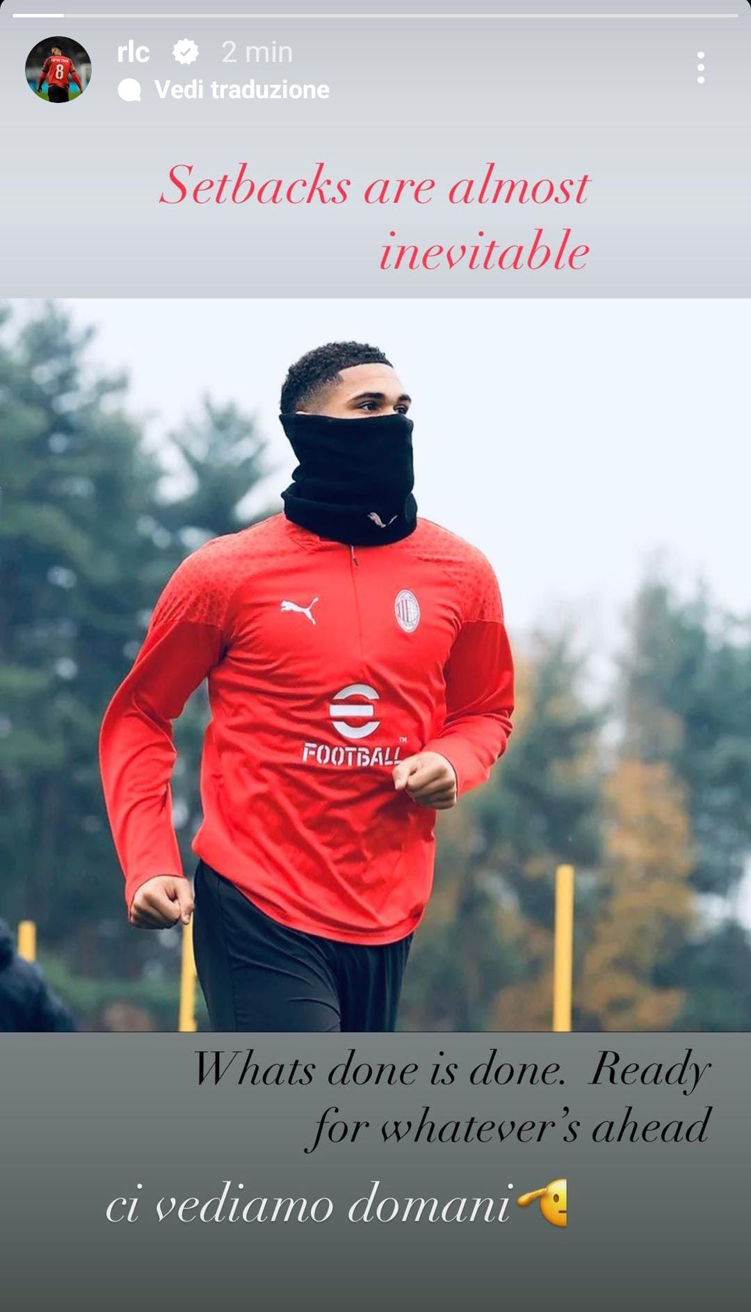 La story Instagram di Ruben Loftus-Cheek