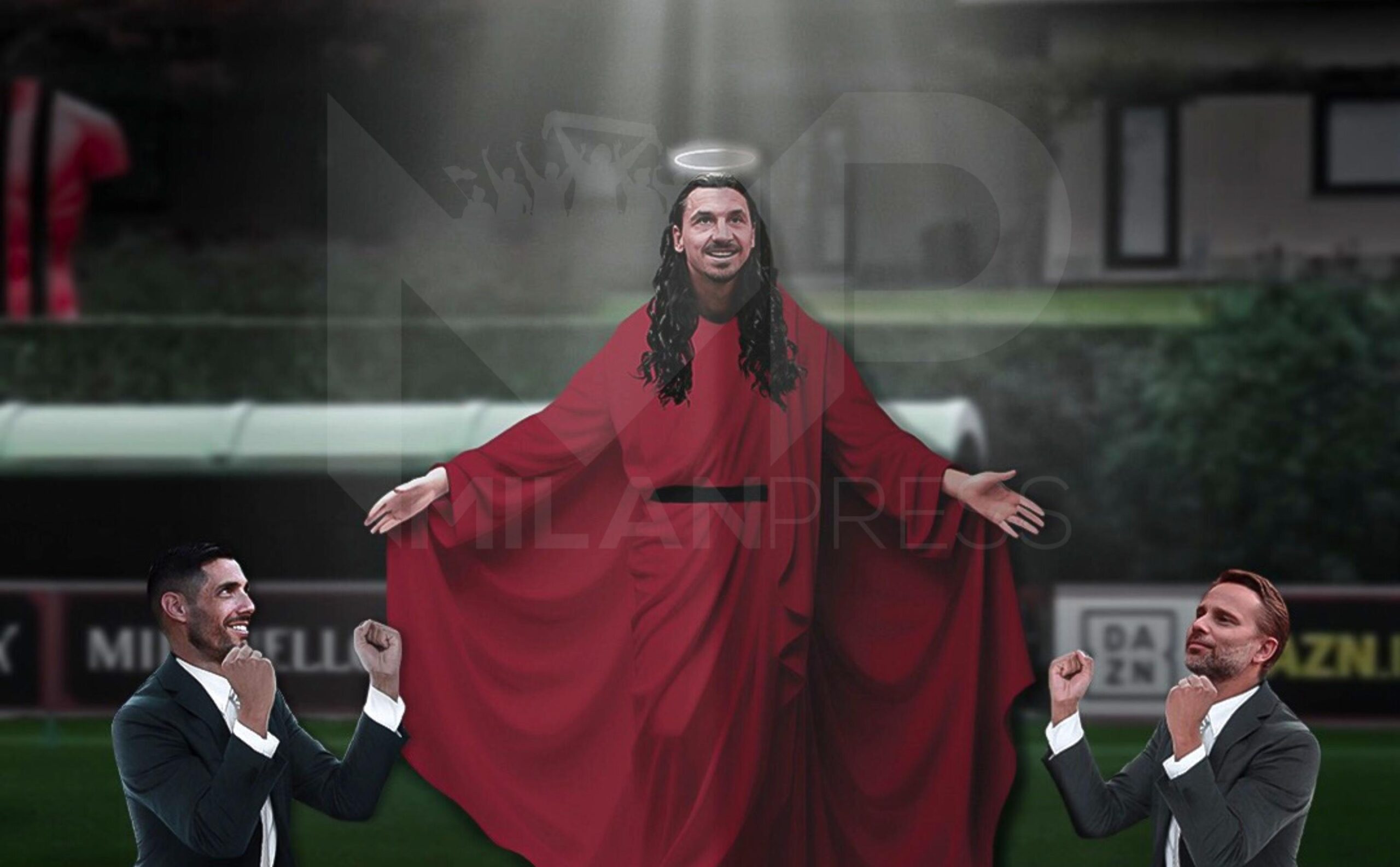Zlatan Ibrahimovic, Geoffrey Moncada, Giorgio Furlani - MilanPress, robe dell'altro diavolo Zlatan Ibrahimovic, Geoffrey Moncada, Giorgio Furlani - MilanPress, robe dell'altro diavolo