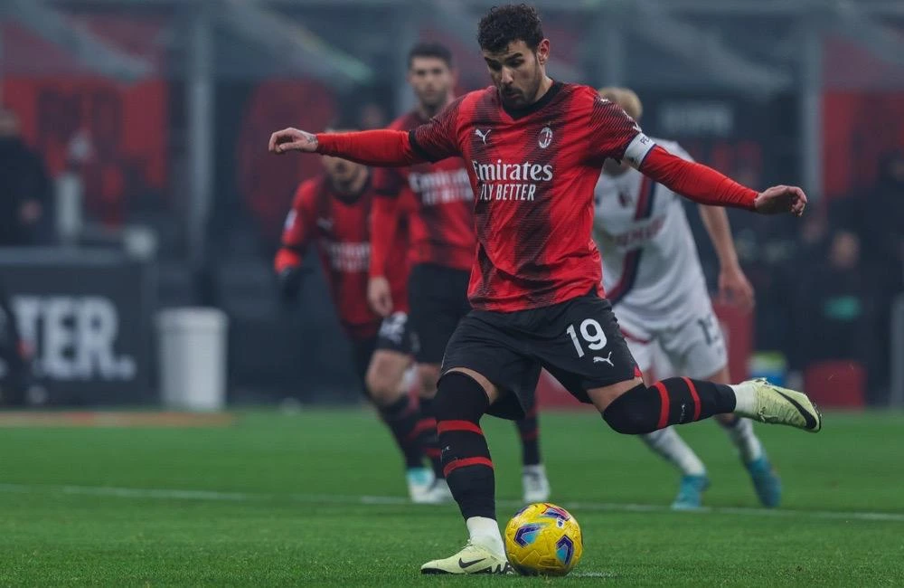Milan-Bologna: Theo Hernandez (Photo Credit: Agenzia Fotogramma)