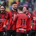 Milan: Theo Hernandez, Yacine Adli, Olivier Giroud, Christian Pulisic, Davide Calabria, Ruben Loftus-Cheek (Photo Credit: Agenzia Fotogramma)