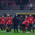 Milan: Yunus Musah, Theo Hernandez, Christian Pulisic, Simon Kjaer, Yacine Adli, Ruben Loftus-Cheek, Filippo Terracciano, Chaka Traorè, Luka Jovic, Olivier Giroud (Photo Credit: Agenzia Fotogramma)