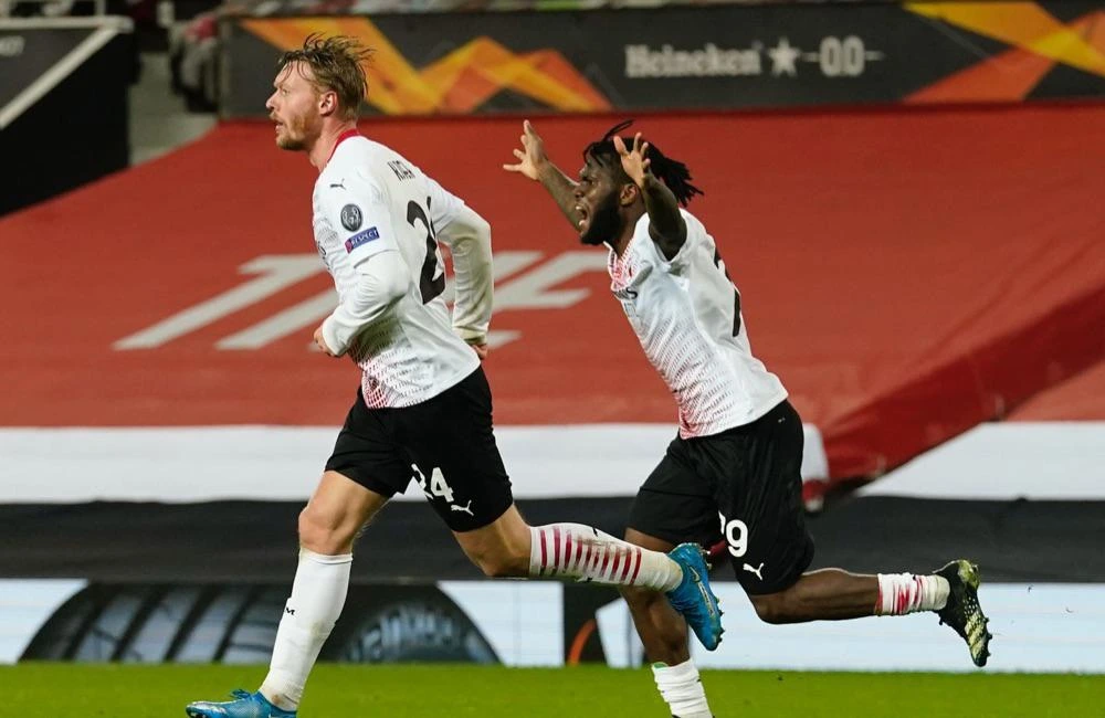 Europa League, Milan: Franck Kessie e Simon Kjaer (Photo Credit: Agenzia Fotogramma) Europa League, Milan: Franck Kessie e Simon Kjaer (Photo Credit: Agenzia Fotogramma)