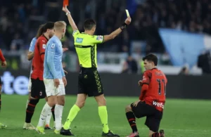Lazio-Milan: Christian Pulisic, Marco Di Bello, Gustav Isaksen (Photo Credit: Agenzia Fotogramma)