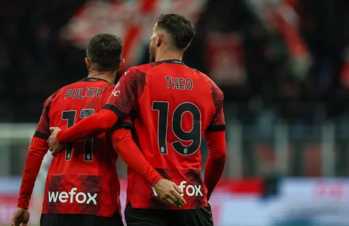 Milan: Christian Pulisic, Theo Hernandez (Photo Credit Agenzia Fotogramma)