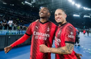 Milan: Rafael Leao, Noah Okafor (Photo Credit Agenzia Fotogramma)