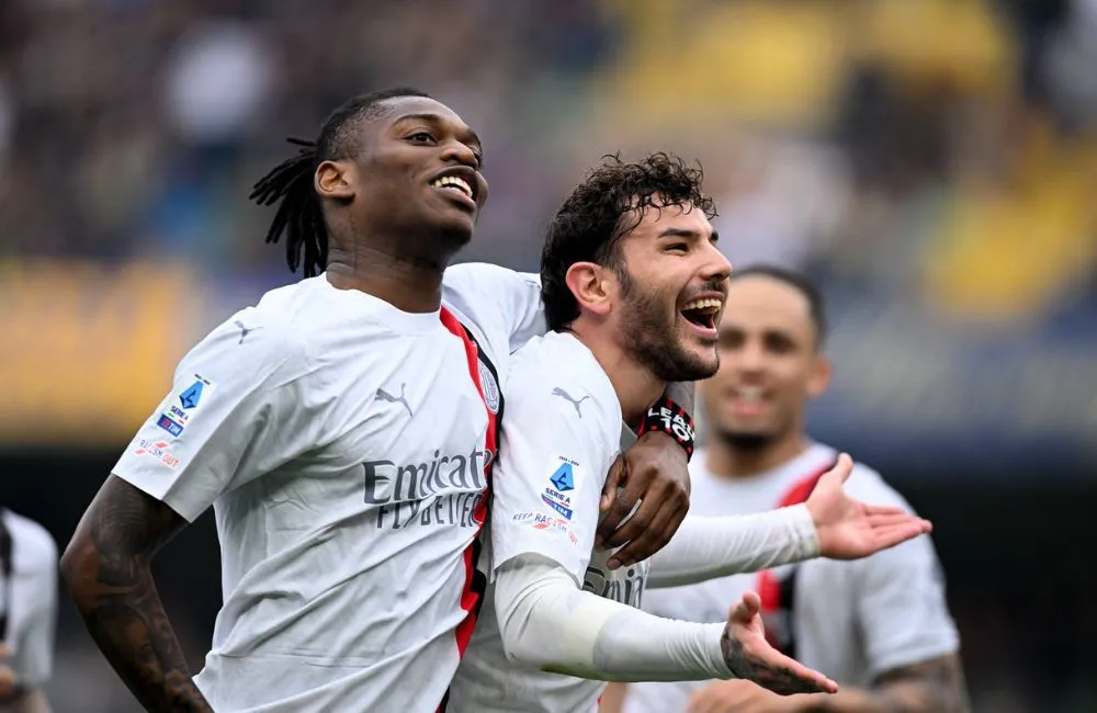 Milan: Rafael Leao, Theo Hernandez (Photo Credit: Agenzia Fotogramma)