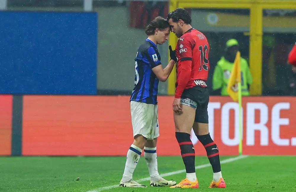 Milan-Inter: Theo Hernandez, Nicolò Barella (Photo Credit: Agenzia Fotogramma)
