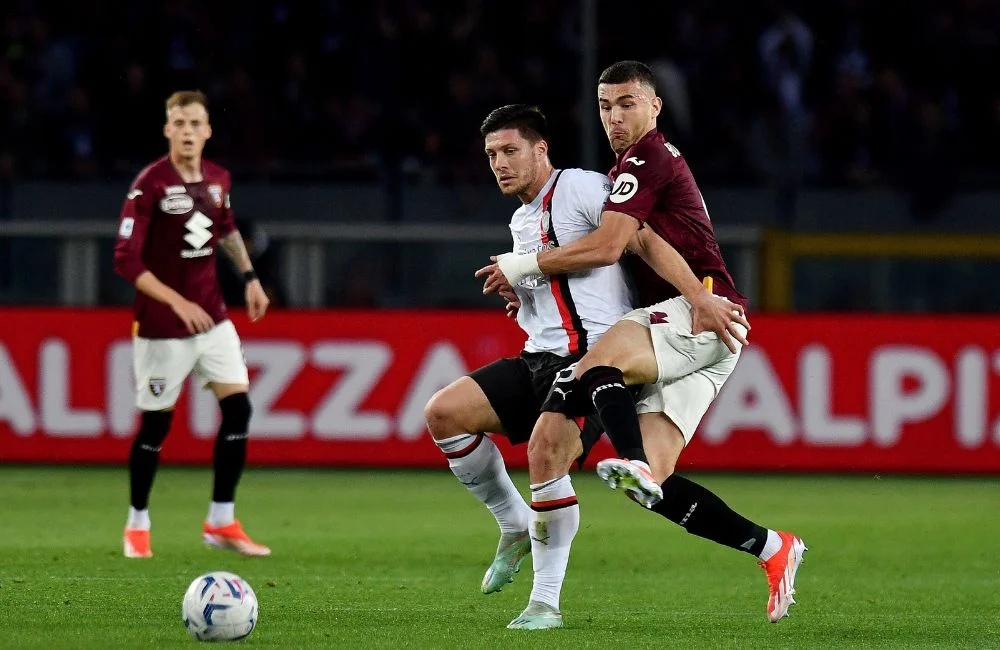 Torino-Milan: Luka Jovic, Alessandro Buongiorno (Photo Credit: Agenzia Fotogramma)