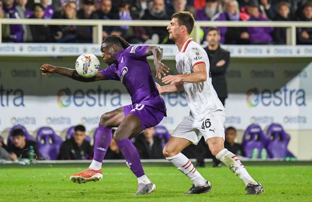 Fiorentina-Milan: Moise Kean, Matteo Gabbia (Photo Credit: Agenzia Fotogramma) Fiorentina-Milan: Moise Kean, Matteo Gabbia (Photo Credit: Agenzia Fotogramma)
