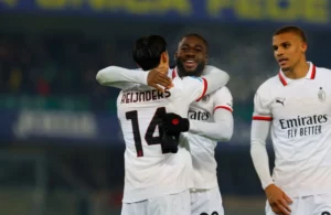Milan: Tijjani Reijnders, Youssouf Fofana, Malick Thiaw (Photo Credit: Agenzia Fotogramma)