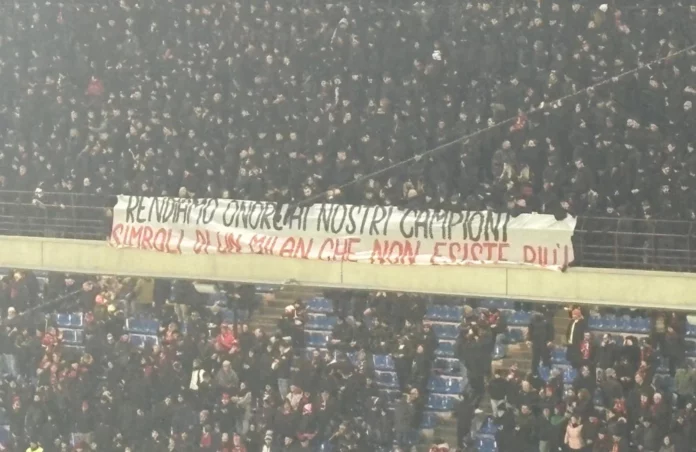 Milan: lo striscione della Curva Sud - MilanPress, robe dell'altro diavolo