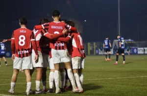 Inter-Milan Primavera: l'esultanza dopo il gol rossonero (Photo Credit: Onorio Ferraro per MilanPress.it)