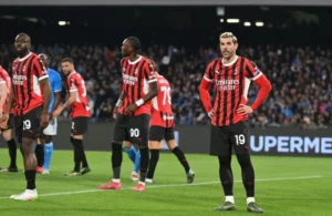 Napoli-Milan: Youssouf Fofana, Tammy Abraham, Theo Hernandez (Photo Credit: IPA Agency)