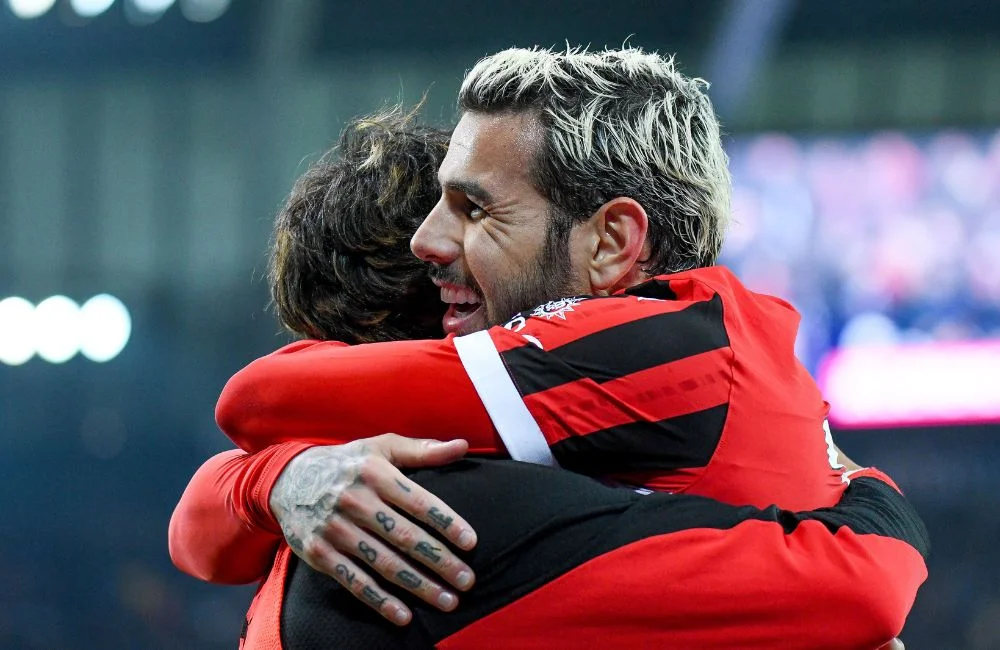 Milan: Theo Hernandez, Joao Felix (Photo Credit: IPA Agency)