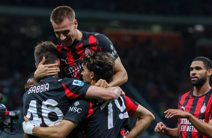 Milan: Joao Felix, Francesco Camarda, Matteo Gabbia, Ruben Loftus-Cheek (Photo Credit: IPA Agency)
