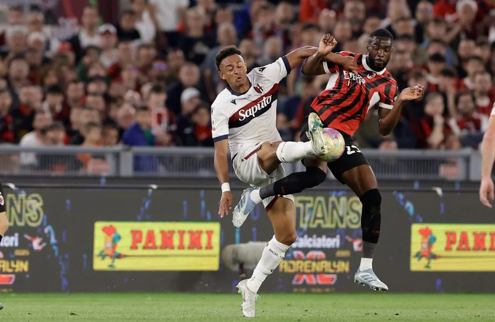 Milan-Bologna: Dan Ndoye, Fikayo Tomori (Photo Credit: IPA Agency) Milan-Bologna: Dan Ndoye, Fikayo Tomori (Photo Credit: IPA Agency)