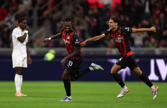 Milan-Pisa: Rafael Leao, Samuele Ricci (Photo Credit: sportinfoto / DeFodi Images / IPA via IPA Agency)