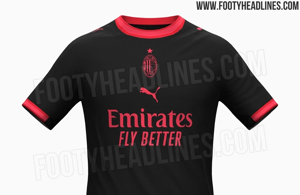 La terza maglia del Milan 2026-2027 (fonte: Footy Headlines)