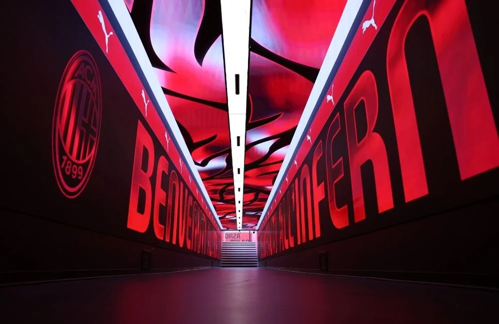 Il tunnel di San Siro (Photo via AC Milan) Il tunnel di San Siro (Photo via AC Milan)