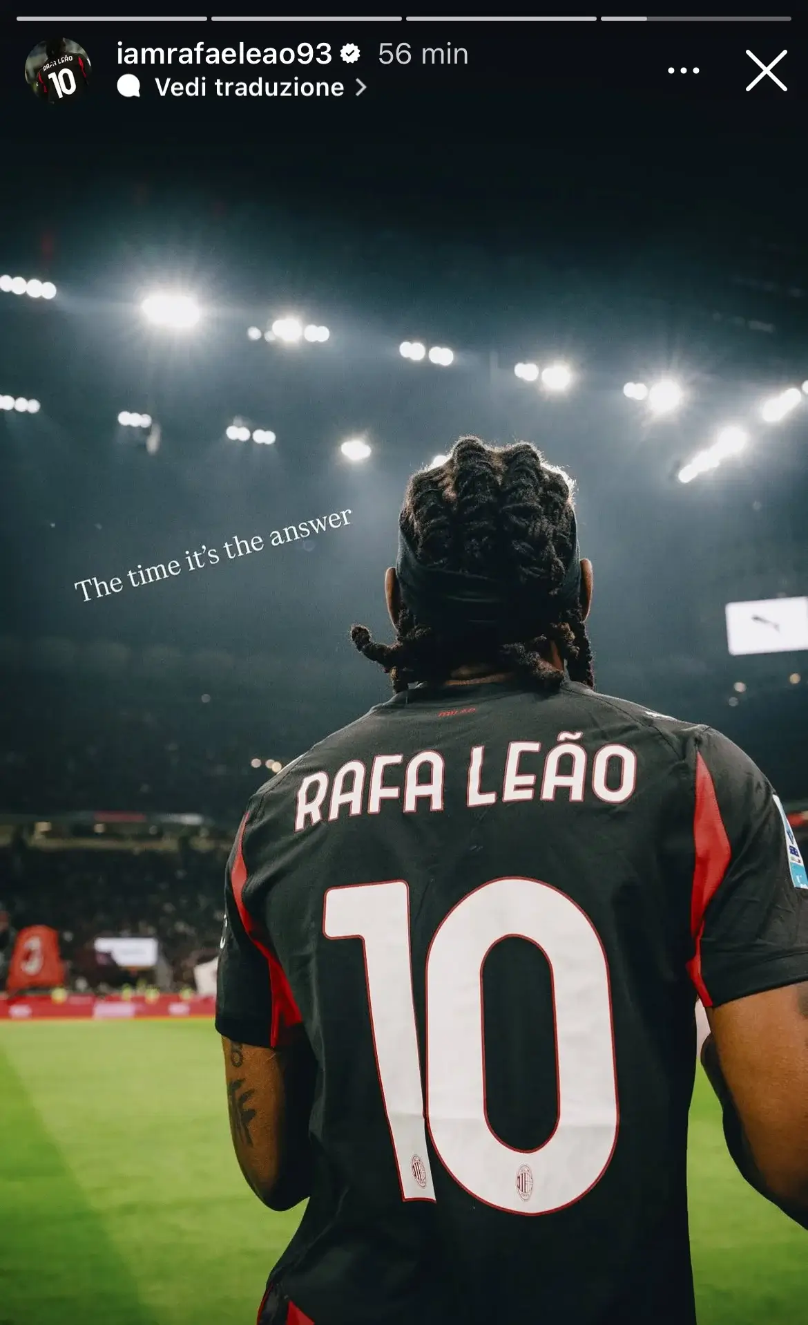 La story Instagram di Rafael Leao La story Instagram di Rafael Leao