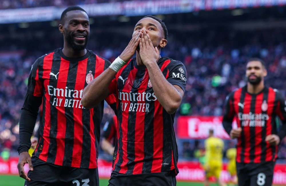 Milan: Fikayo Tomori, Christopher Nkunku (Photo Credit: Fabrizio Carabelli / IPA Sport / IPA via IPA Agency)