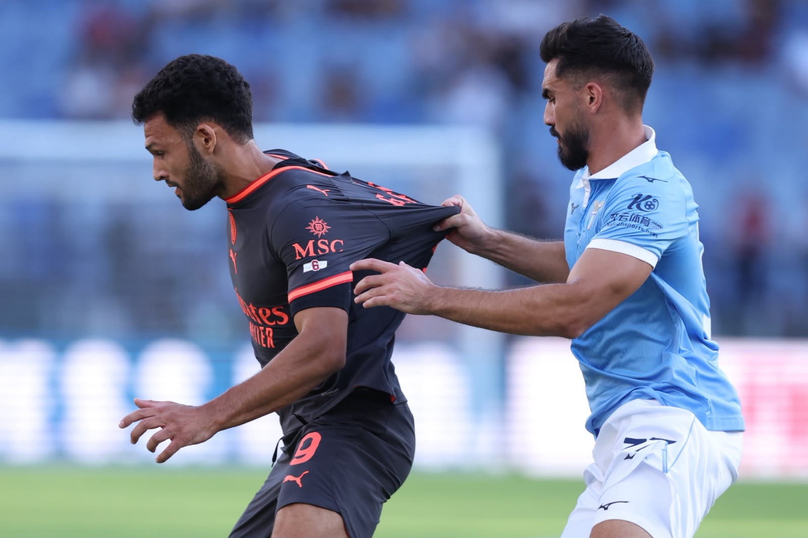 Lazio-Milan: Goncalo Ramos, Josip Sutalo (Photo Credit: Marco Iacobucci / IPA Sport / IPA via IPA Agency)