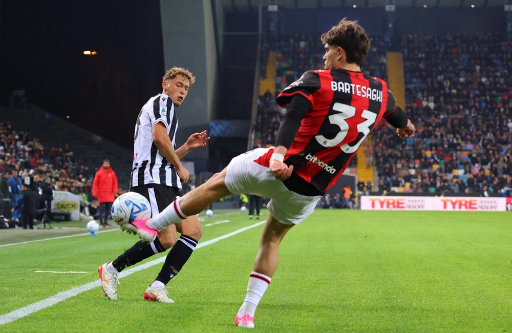 Udinese-Milan: Davide Bartesaghi, Mergim Vojvoda (Photo Credit: Mattia Radoni/IPA Sport/ipa-agency.net)
