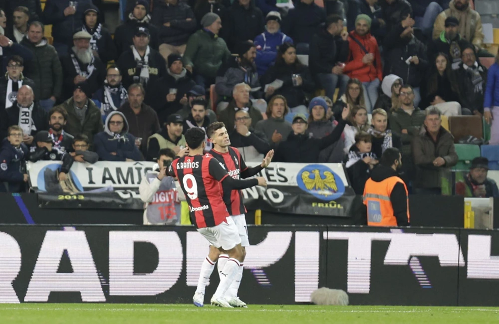 Udinese-Milan: Gonçalo Ramos, Christian Pulisic (Photo Credit: Alessio Marini/IPA Sport/ipa-agency.net) Udinese-Milan: Gonçalo Ramos, Christian Pulisic (Photo Credit: Alessio Marini/IPA Sport/ipa-agency.net)